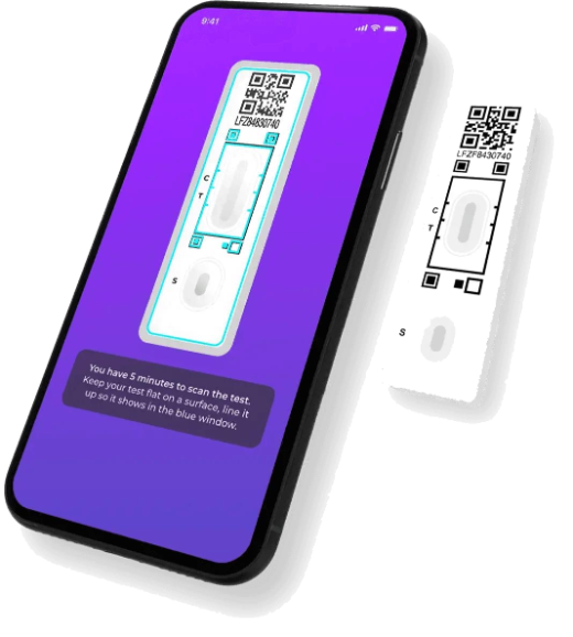 A member scanning their rapid test in the ScreenMe app